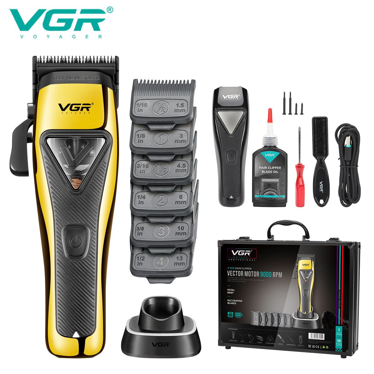 ماشین اصلاح موی سر و صورت وی جی ار مدل V-015