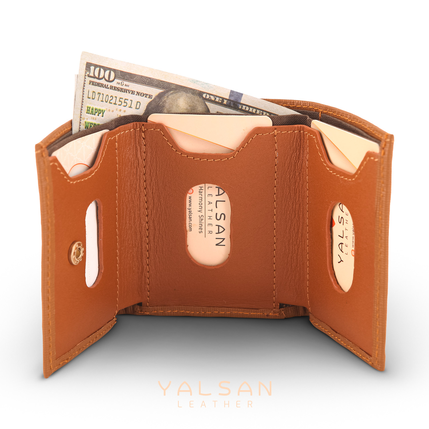کیف پول چرم یلسان مدل لیورا کد 155-HRM-02
