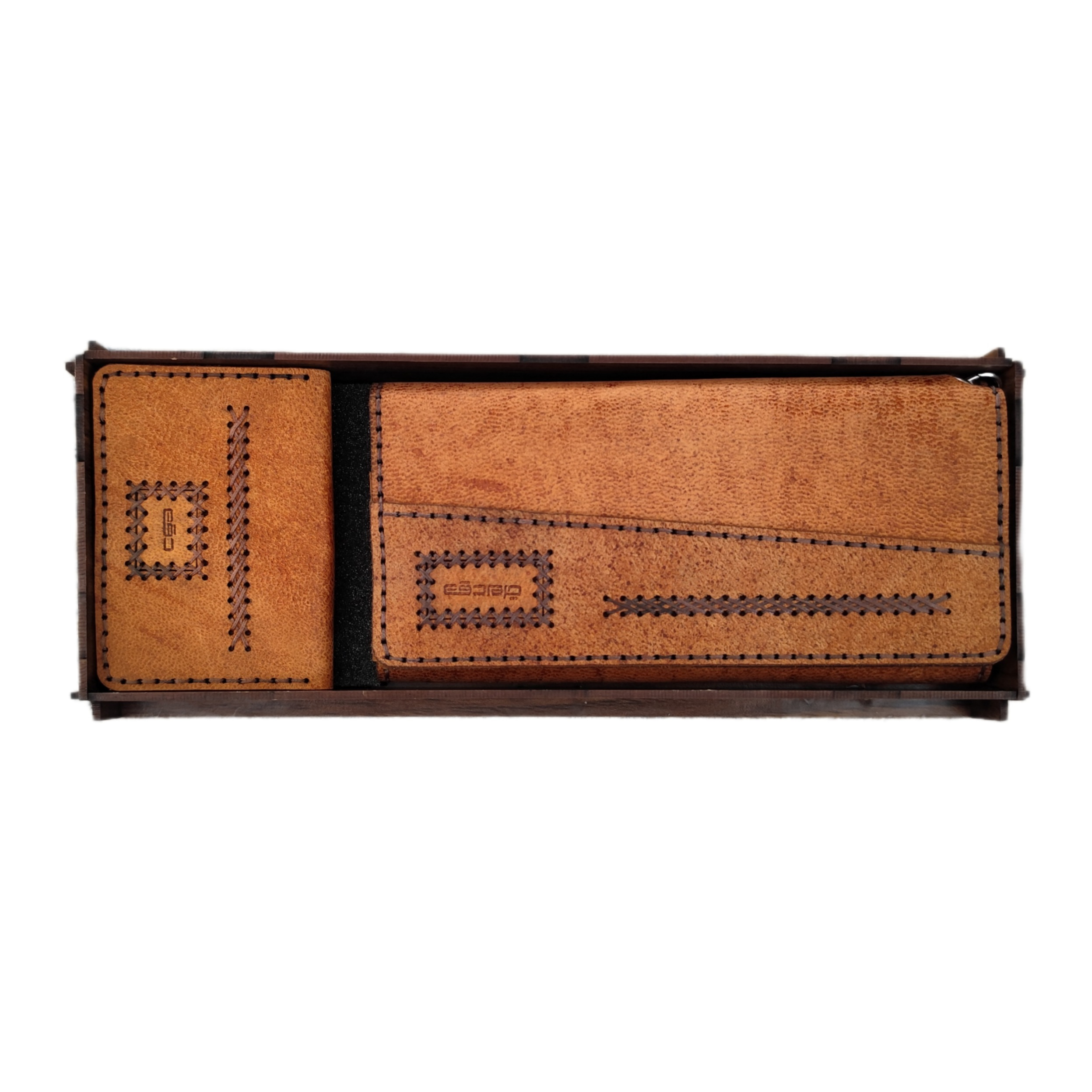 ست هدیه مردانه مدل چرم طبیعی کد Sch-set3