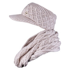 کلاه و شال گردن و ساق دست بافتنی سام مدل نقابدار رو باز کد 532