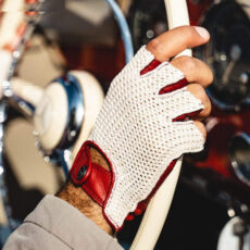 دستکش مدل نیمه بافت چرم G14