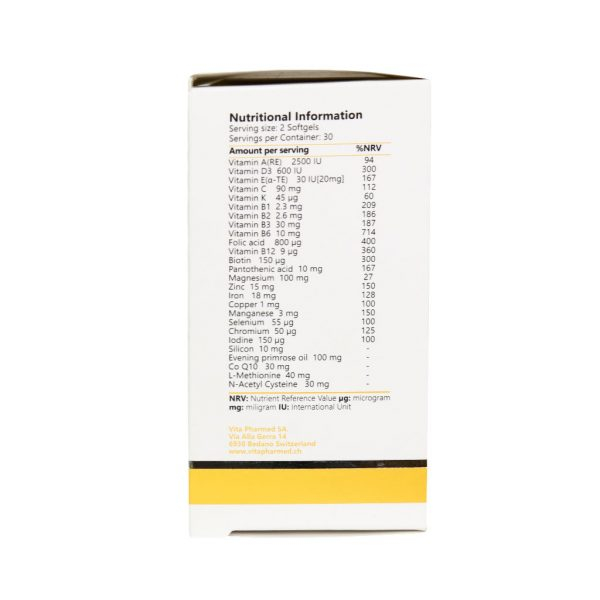 کپسول مولتی فور هر مخصوص خانم ها ویتالی تون بسته 60 عددی