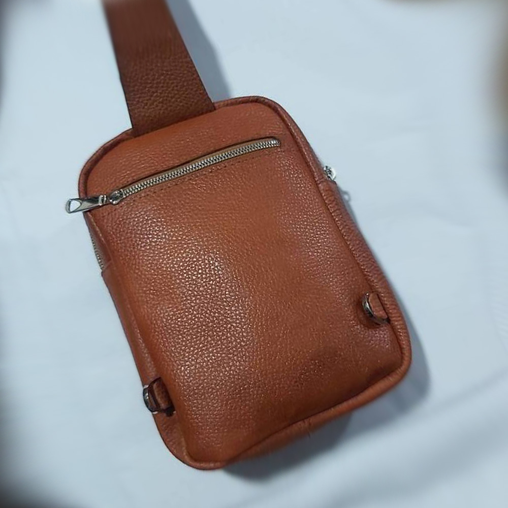 کیف کراس بادی مدل وی-107 چرم طبیعی فلوتر