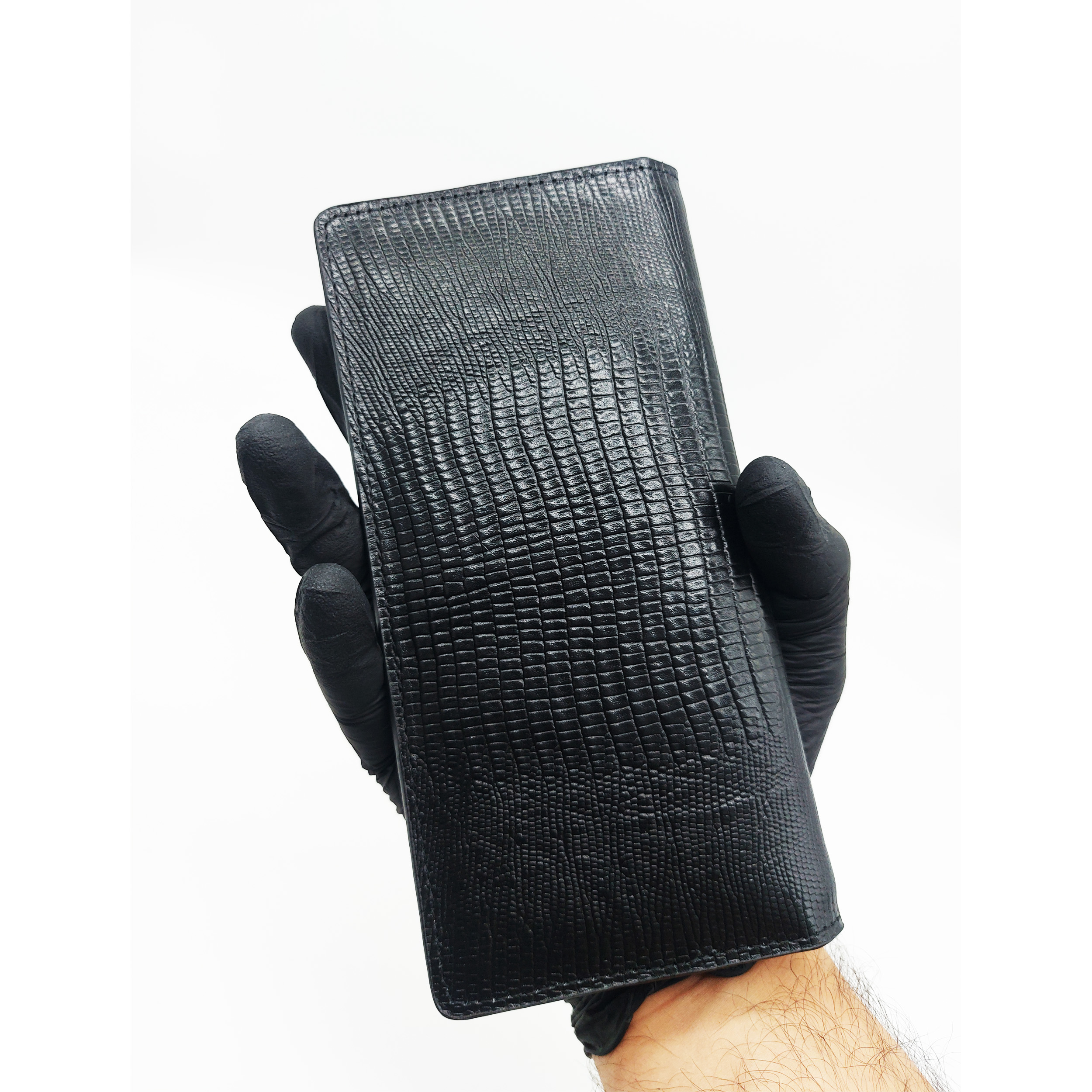 کیف پول مردانه زیگزا مدل چرم طبیعی Lizard