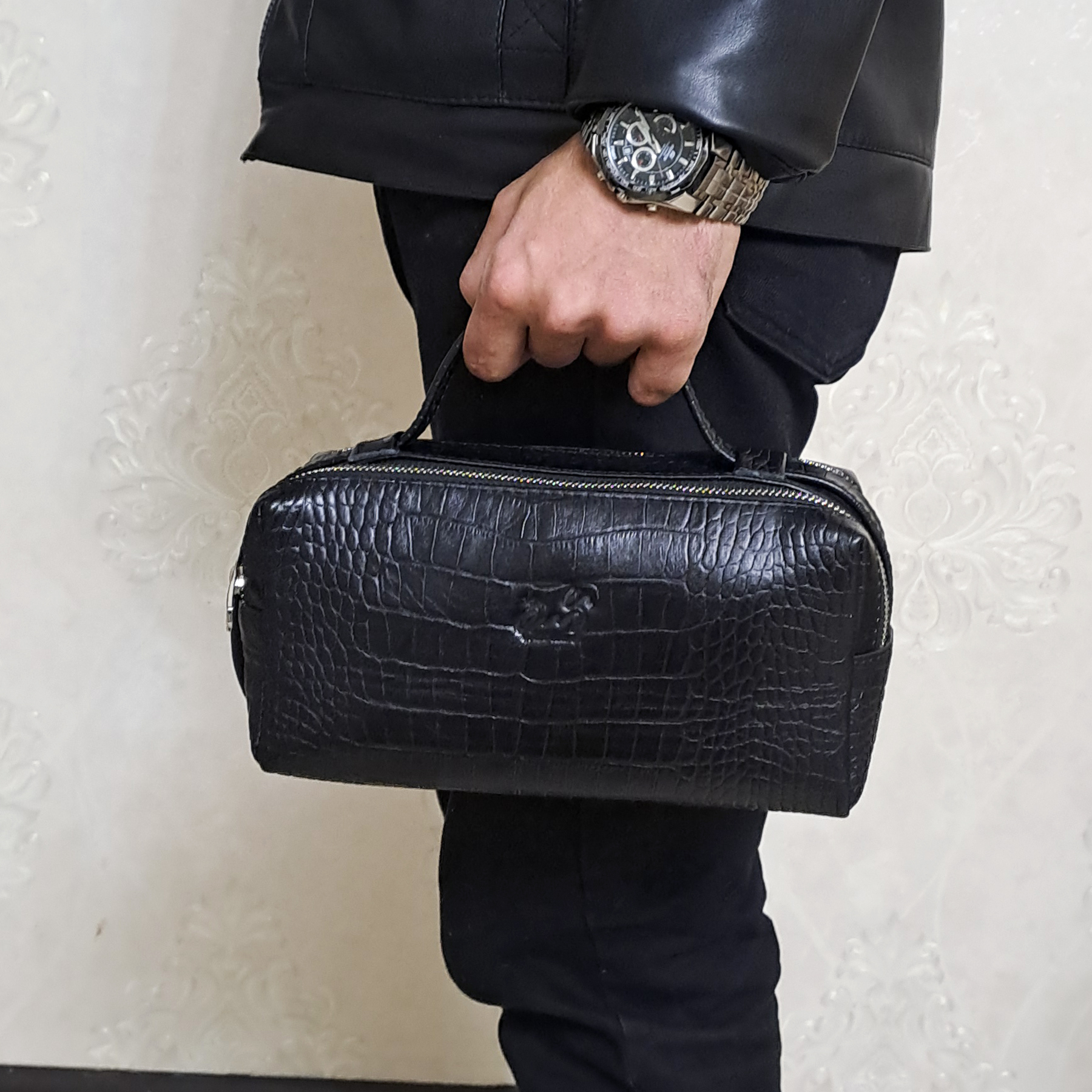 کیف دستی چرم آسو مدل کروکو کد 02