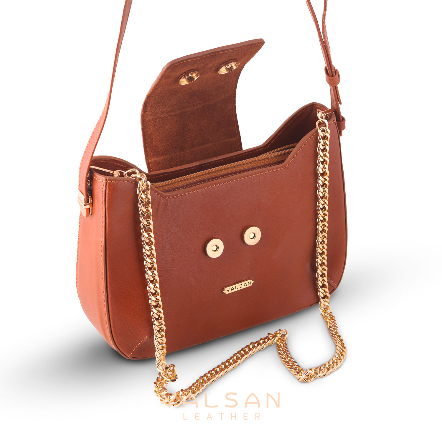 کیف دوشی زنانه چرم یلسان مدل راشا کد GAN-104-asl