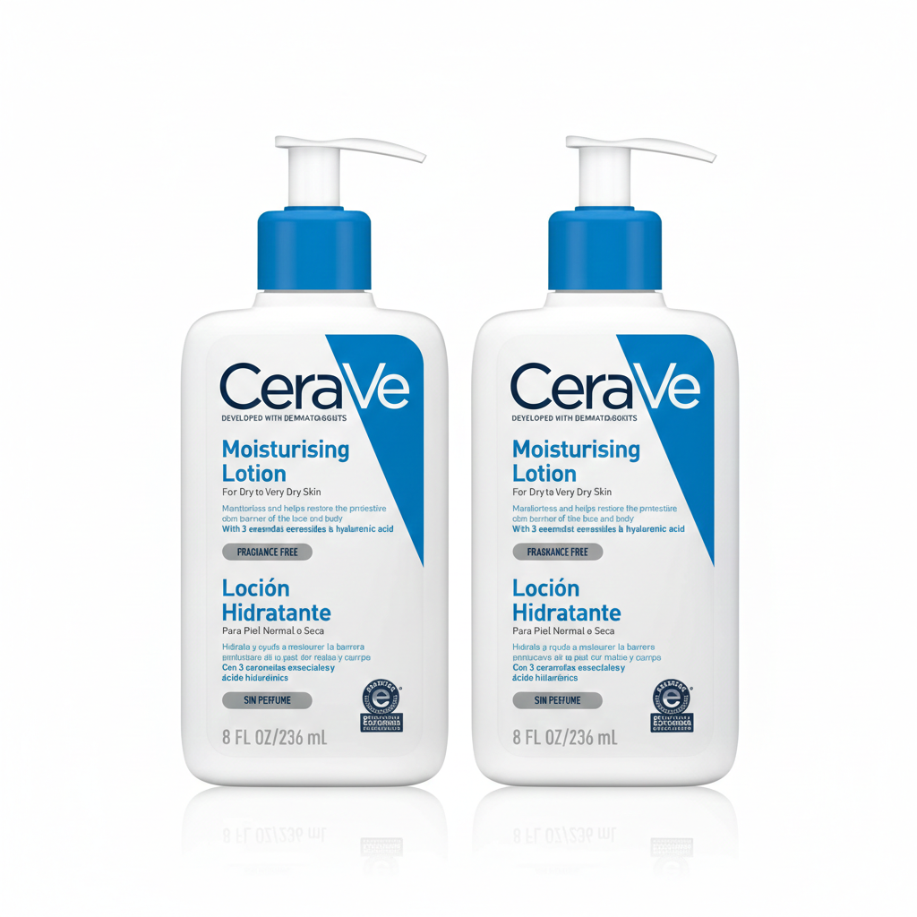 لوسیون بدن سراوی مدل MOISTURISING LOTION مناسب برای انواع پوست حجم 236 میلی لیتر (پک دوتایی)