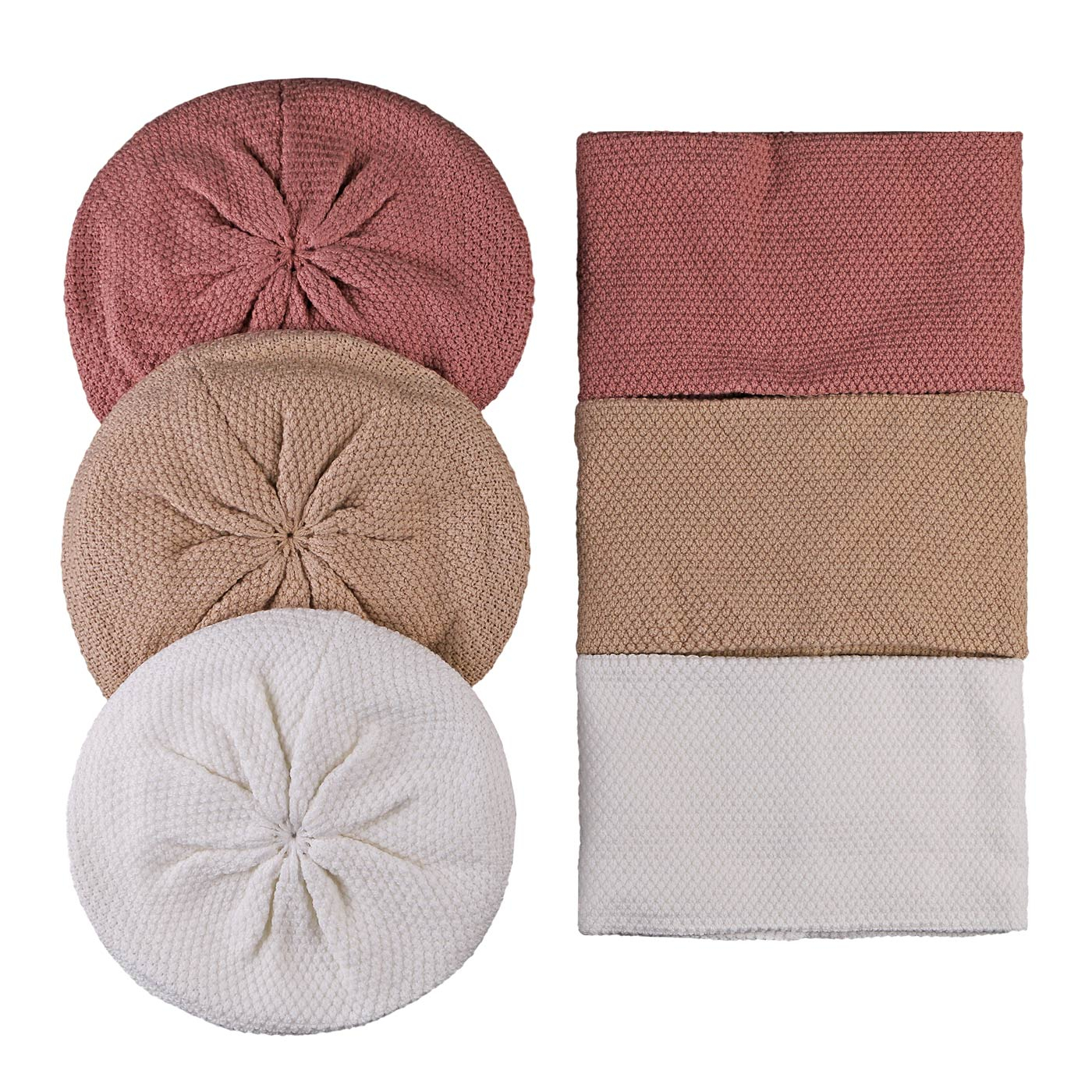 ست کلاه و شال گردن بافتنی سام مدل 427