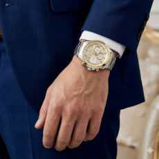 ساعت مچی عقربه‌ای کوارتز مردانه مدل کلاسیک لوکس سه موتور فعال کرنوگراف بند استیل کد C2