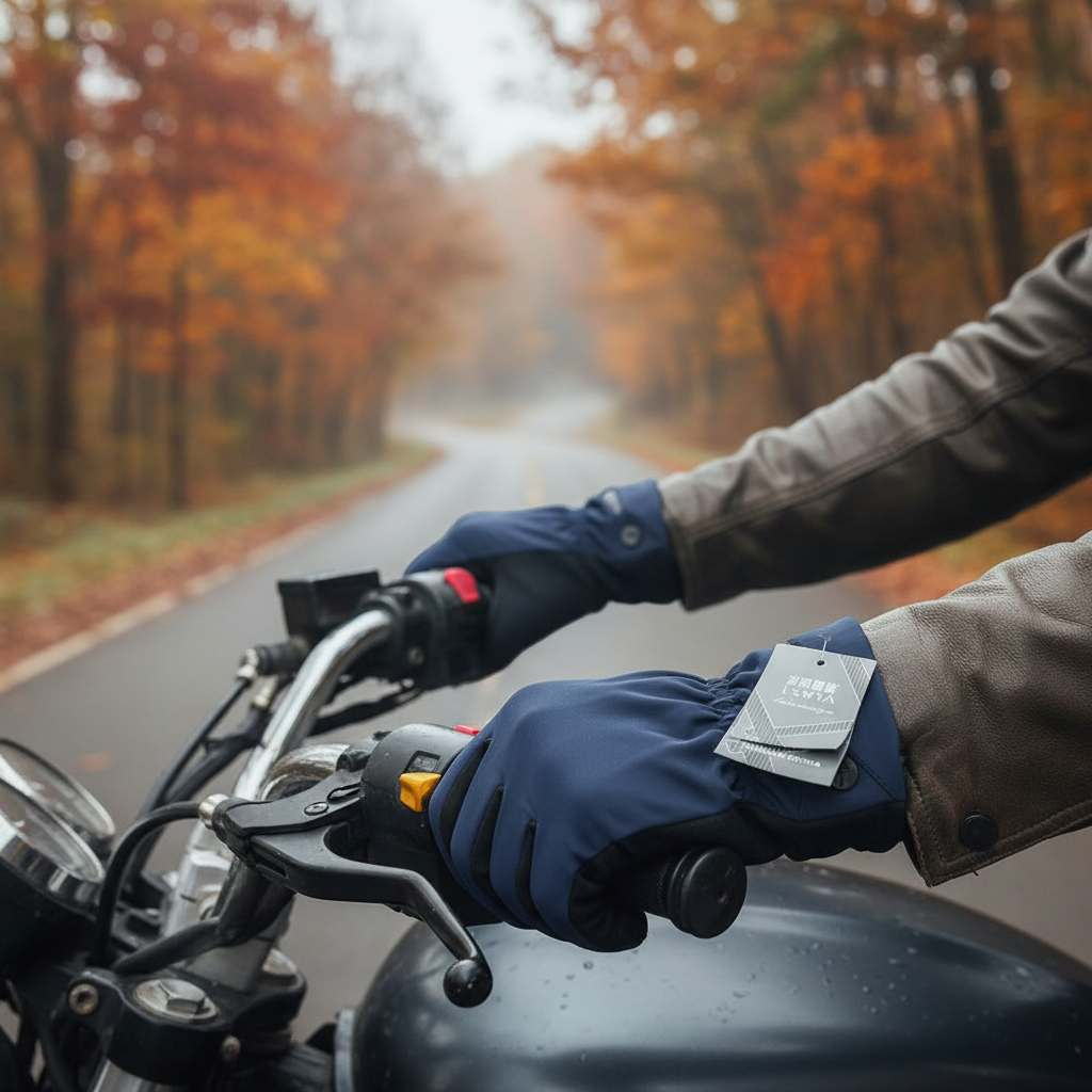 دستکش مردانه مدل تو خز تاچ دار دگمه دار کد ۰۱۳۲