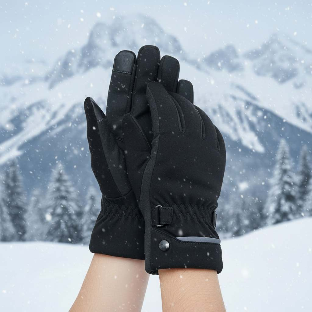 دستکش مردانه مدل تو خز تاچ دار دگمه دار کد ۰۱۳۲