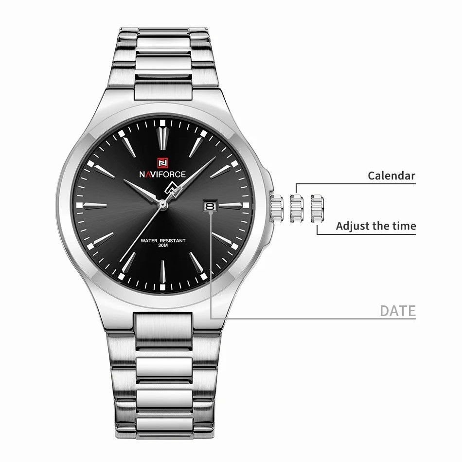 ساعت مچی عقربهای مردانه نیوی فورس مدل NF9214SBK