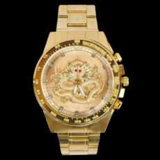 ساعت مچی عقربه‌ای کوارتز مردانه مدل دراگون تک موتوره بند فلزی کد ۱.۱