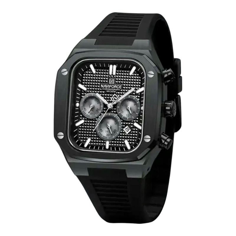 ساعت مچی عقربه‌ای کوارتز مردانه نیوی فورس مدل سه موتوره کد B37-BK80