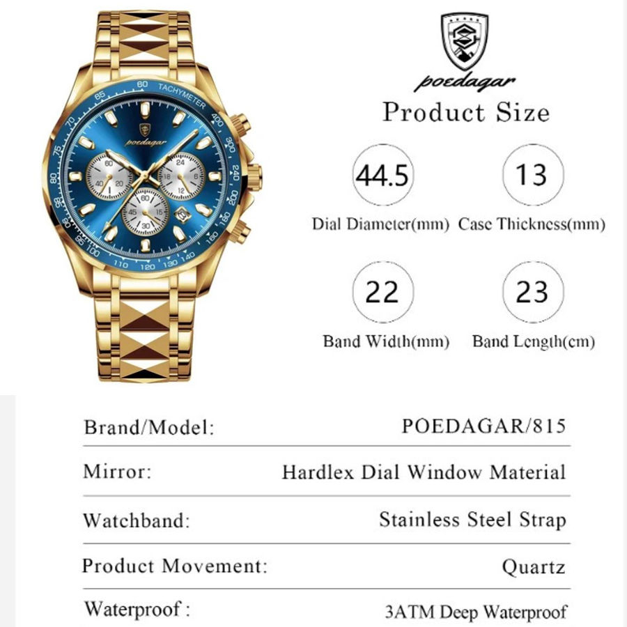 ساعت مچی عقربهای کوارتز مردانه پوداگار مدل 815 G