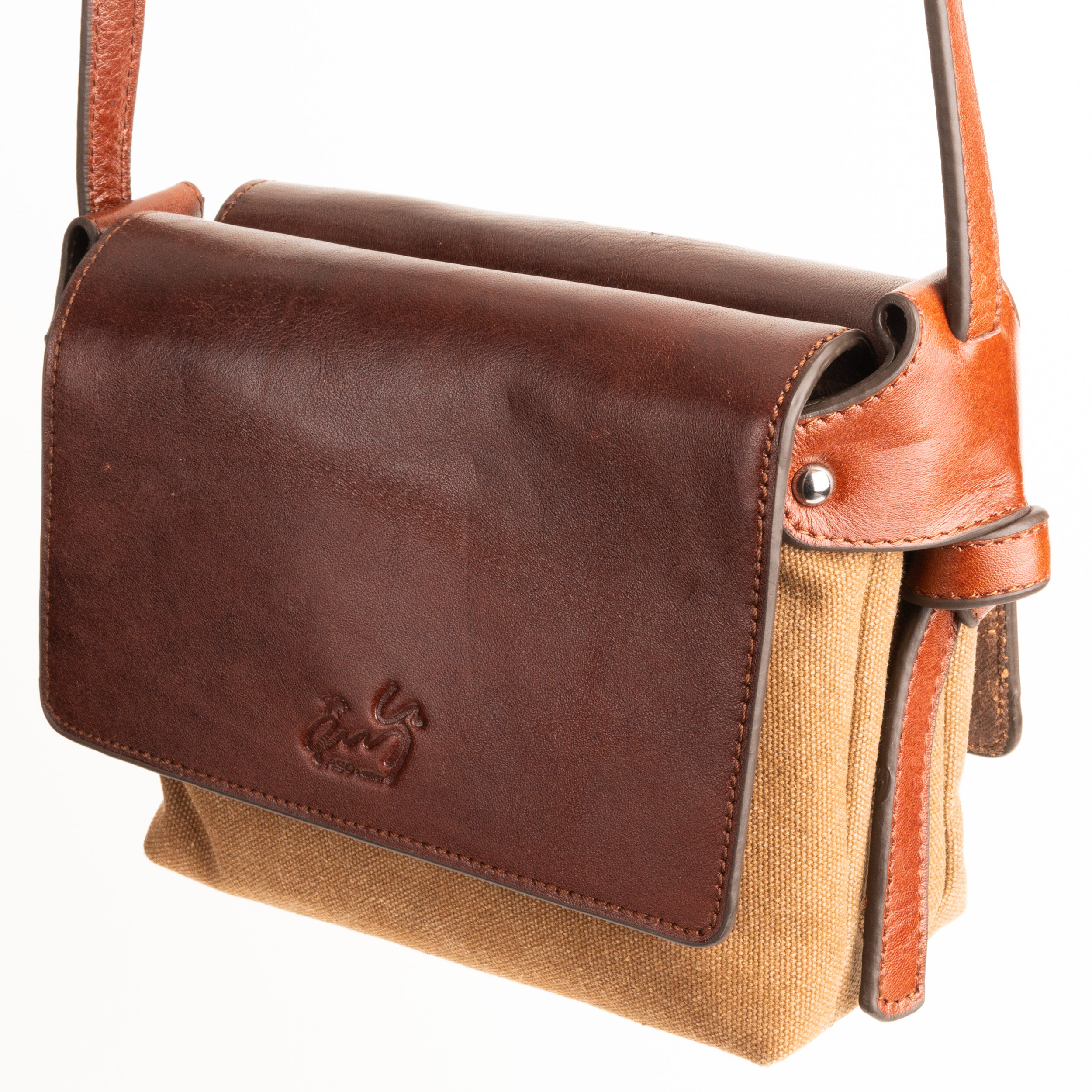 کیف رودوشی چرم آسو مدل تیروژه برزنت کد 02