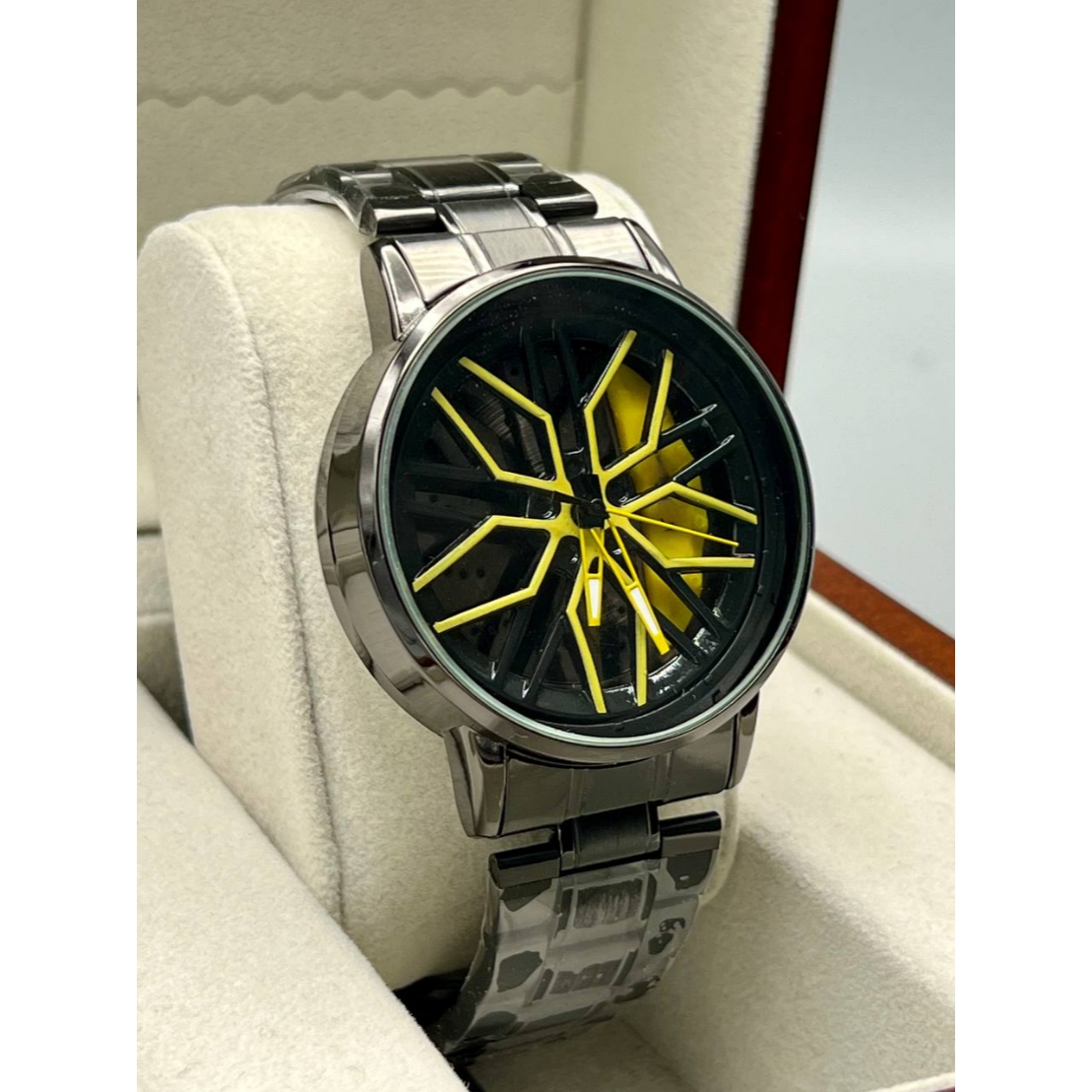 ساعت مچی عقربهای مردانه کوارتز مدل بند فلزی صفحه چرخان کد 4.4