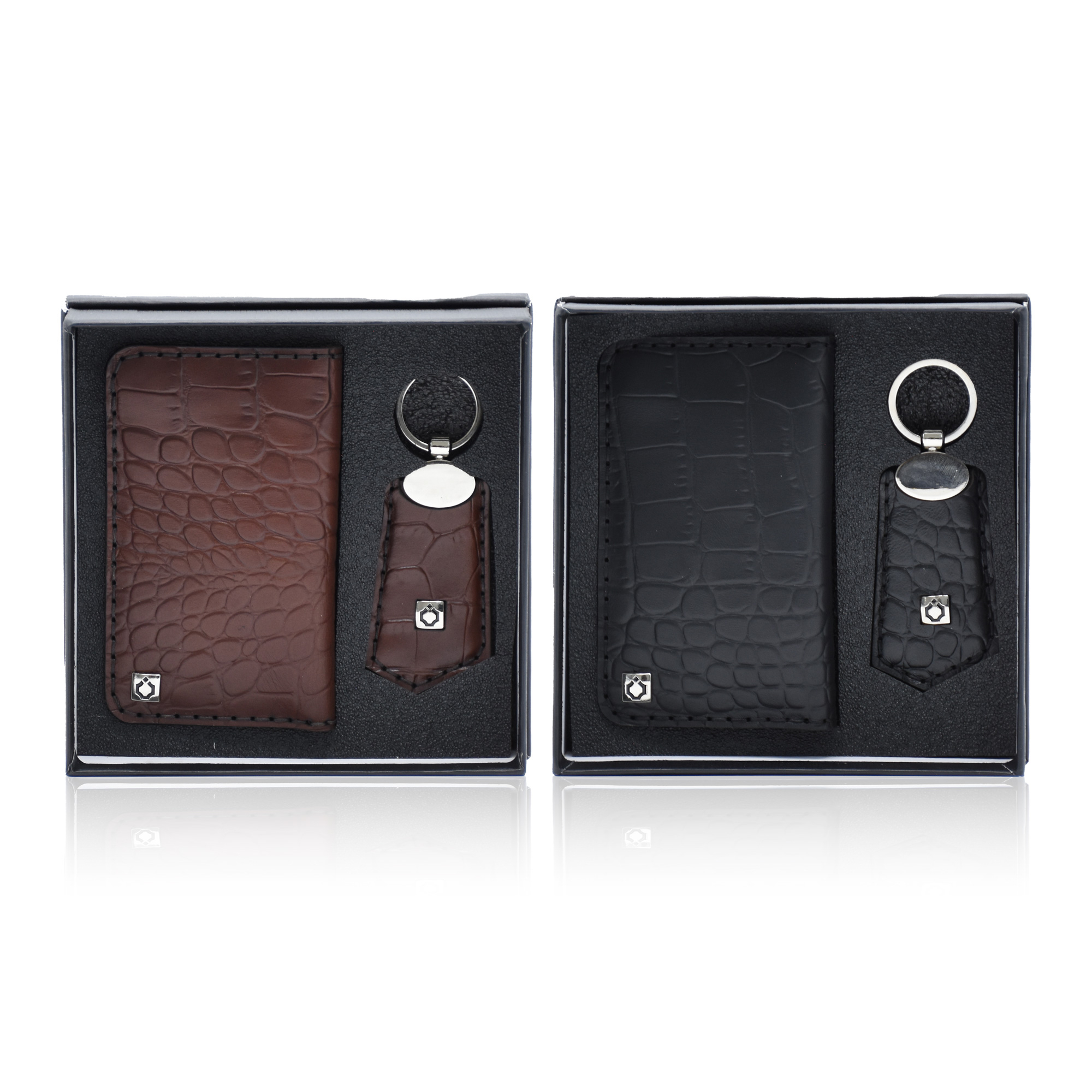 ست هدیه چرم نیاوران مدل دست دوز کد S141 طرح سنگی