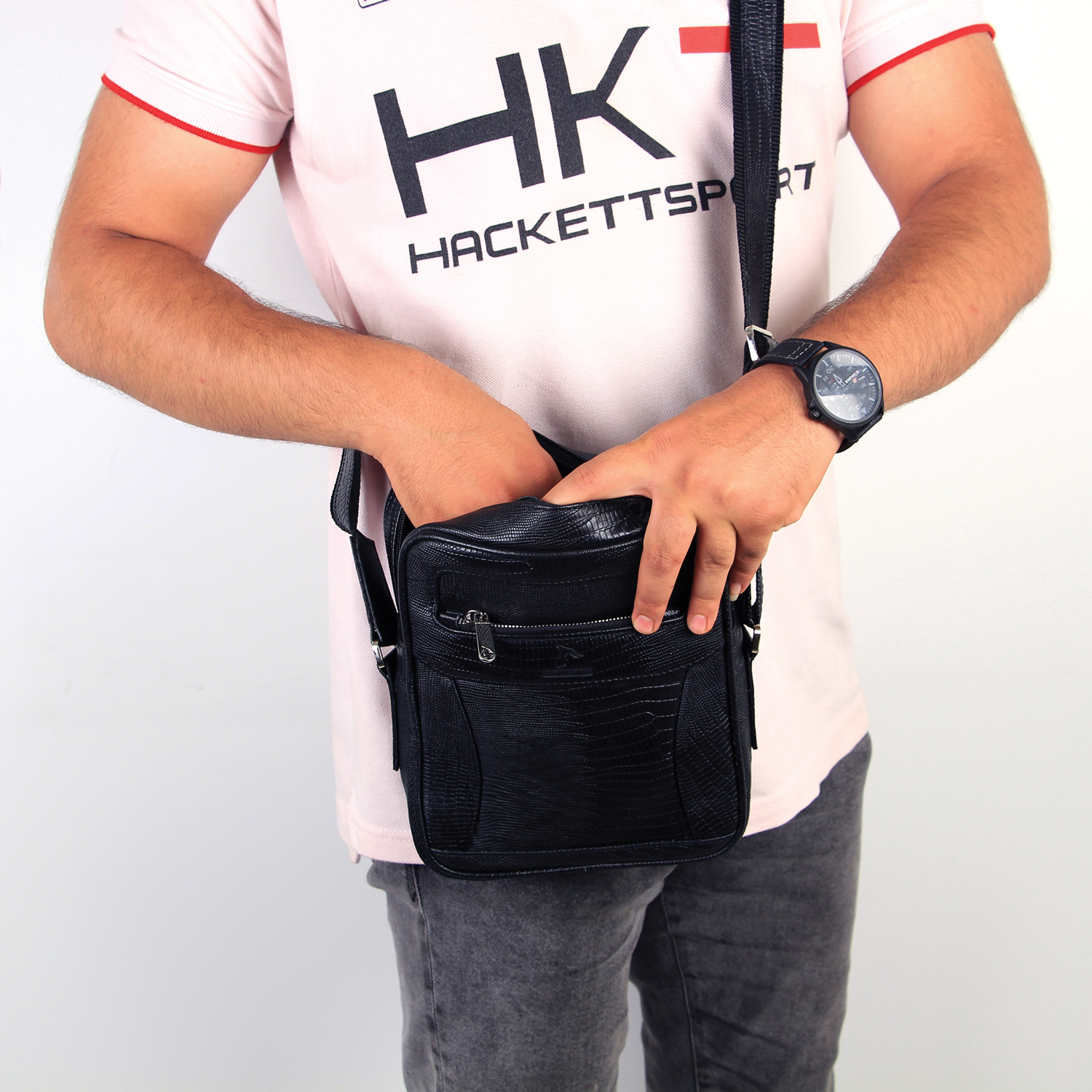 کیف رودوشی چرم بارز مدل DG67.Lizard