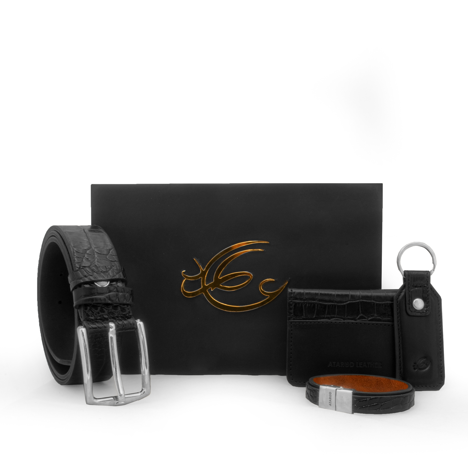 ست هدیه مردانه چرم عطارد مدل چرم طبیعی کد A112