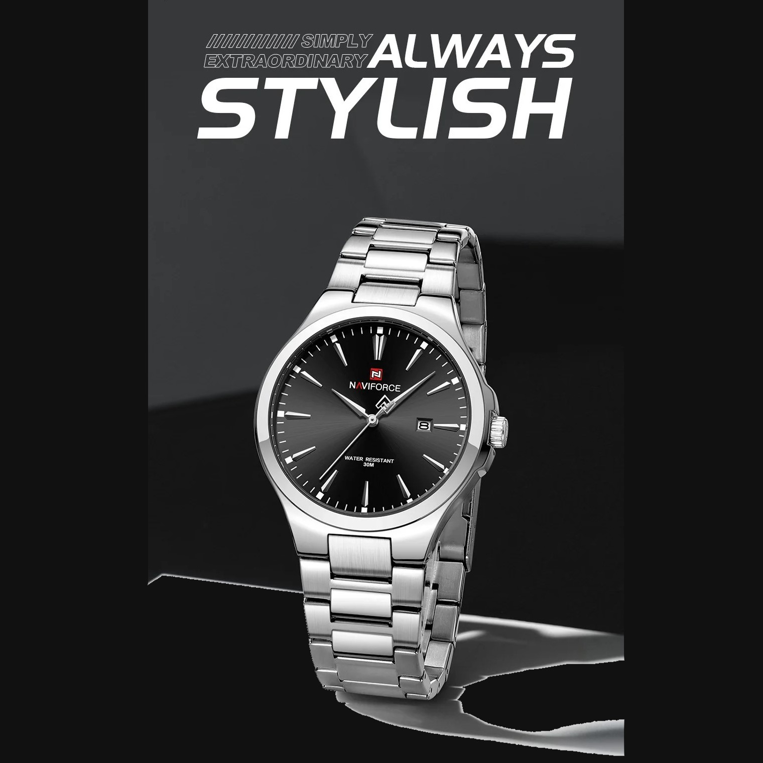 ساعت مچی عقربهای مردانه نیوی فورس مدل NF9214SBK