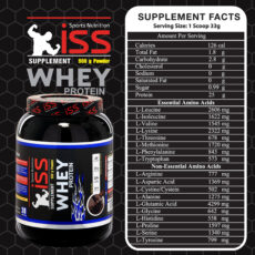 پودر پروتئین وی با طعم شکلات آی اس اس - 900 گرم