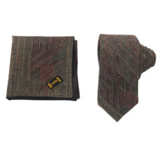ست کراوات و دستمال جیب مردانه براکت مدل SP215