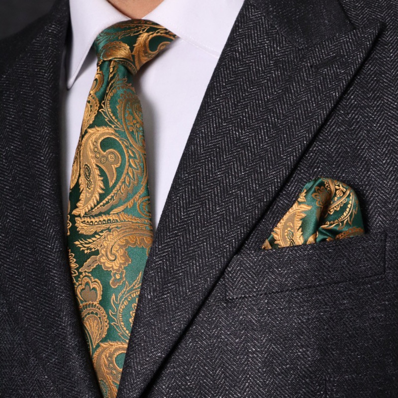 ست کراوات و دستمال جیب مردانه نسن مدل SH1