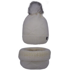 ست کلاه و شال گردن بافتنی مدل سام 313