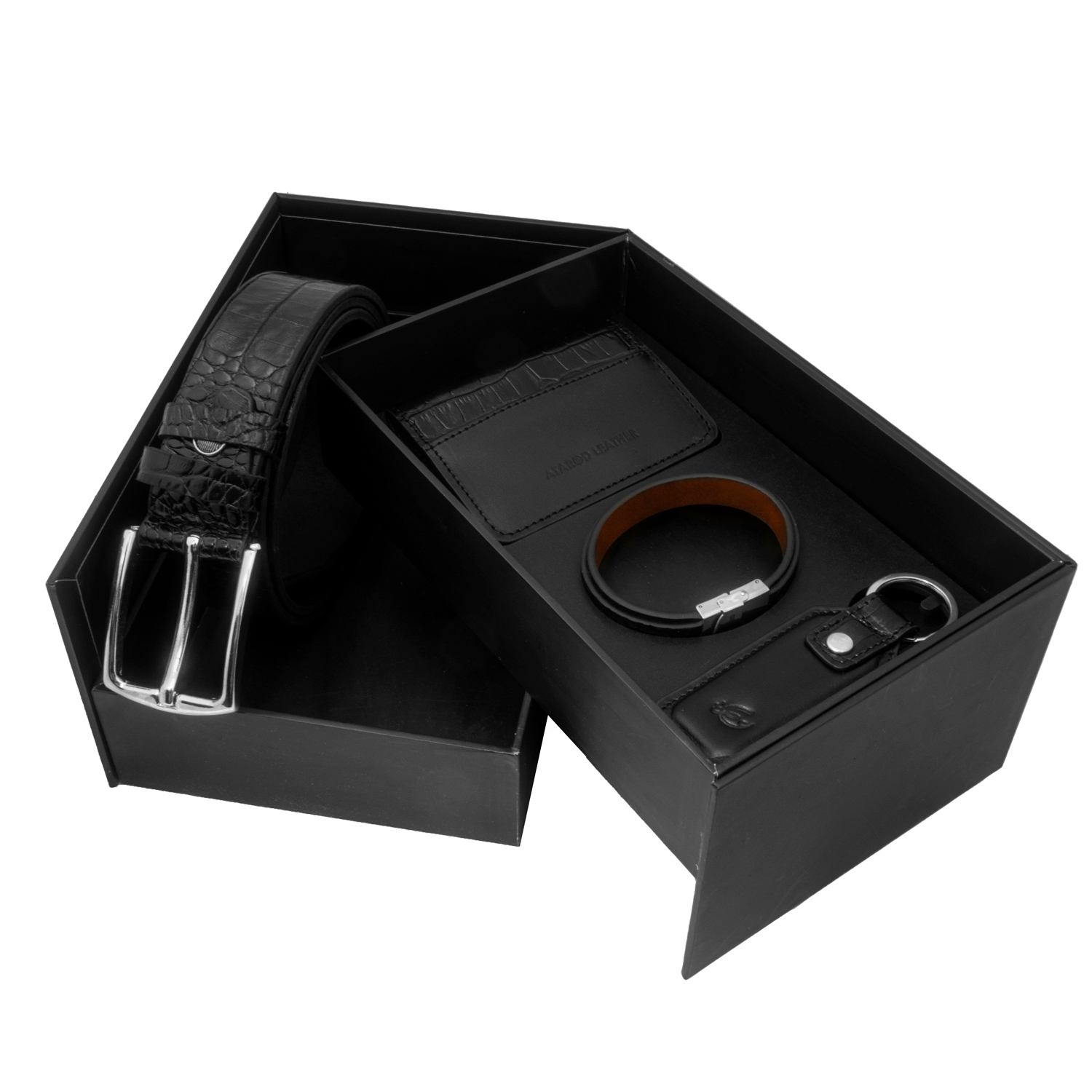 ست هدیه مردانه چرم عطارد مدل چرم طبیعی کد A112