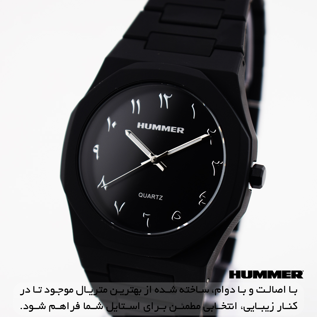 ساعت مچی عقربهای کوارتز مردانه هامر مدل پلی کربنات سبک رفرنس کد HM1108-C1