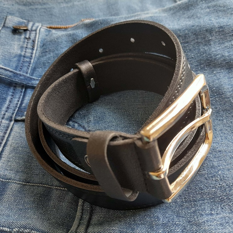 کمربند مردانه مدل چرم طبيعی سگک ميخی کد HL-21121