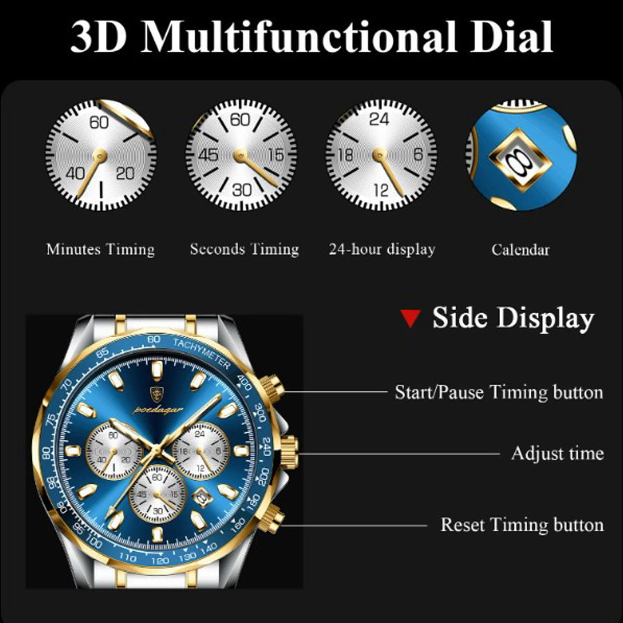 ساعت مچی عقربهای کوارتز مردانه پوداگار مدل 815 G