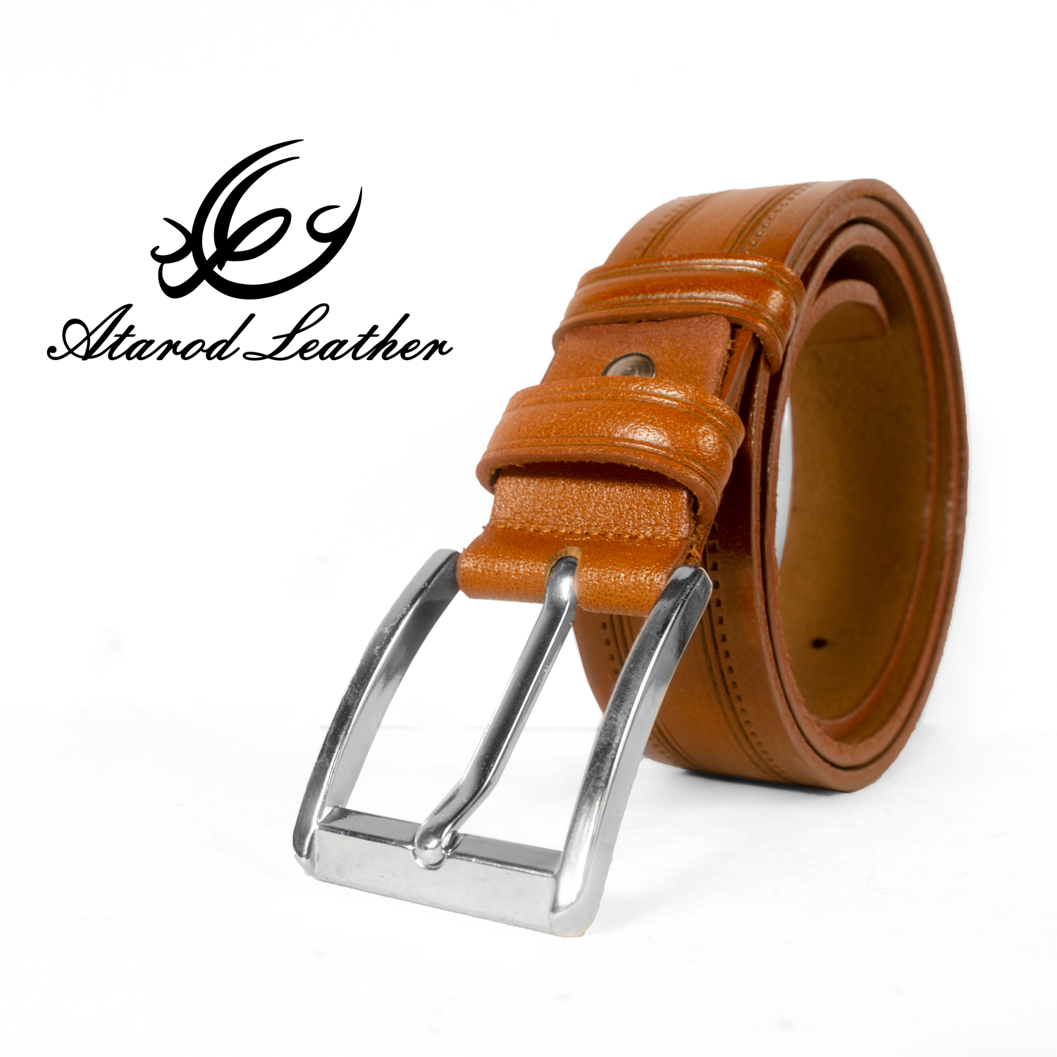 کمربند مردانه چرم عطارد مدل چرم طبیعی گاومیش کد B39
