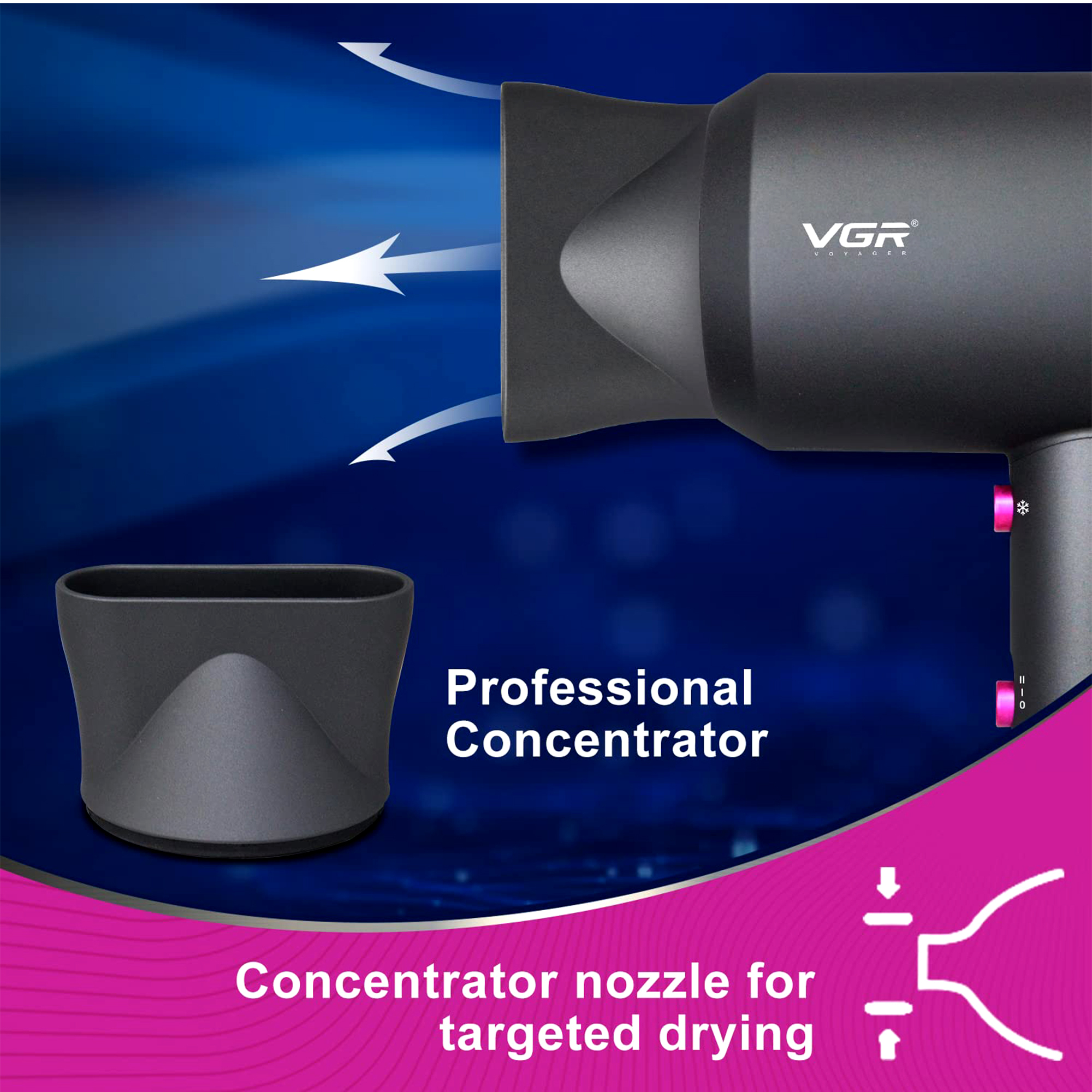 سشوار حرفه ای وی جی ار مدل v-400