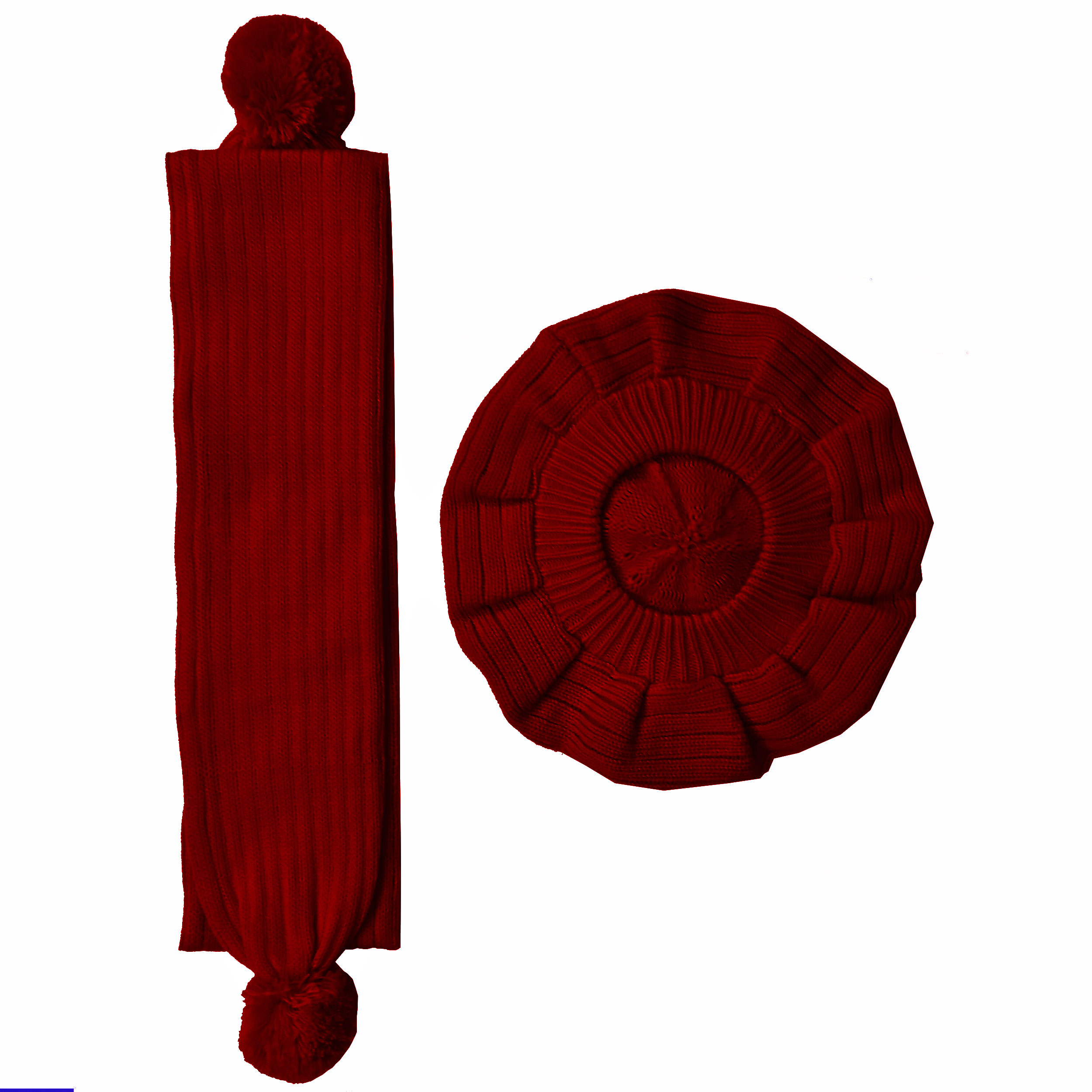 ست کلاه و شال گردن بافتنی مدل M