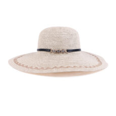 کلاه حصیری مدل کمربند نگینی