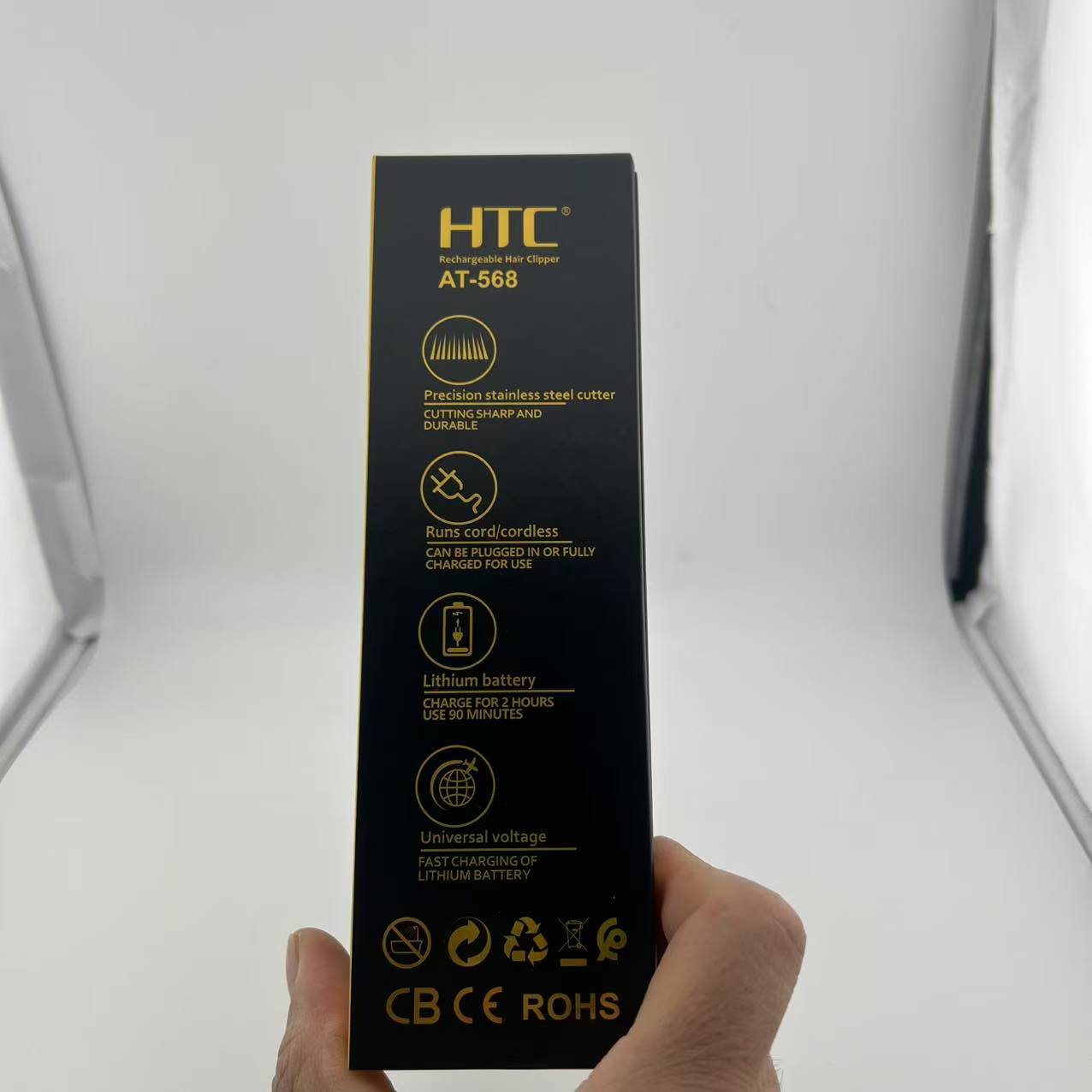 ماشین اصلاح موی سر و صورت شارژی اچ تی سی مدل AT-568