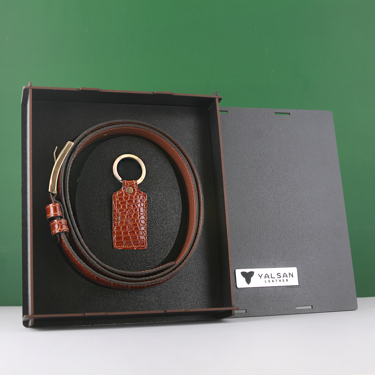 ست هدیه مردانه چرم یلسان مدل کایا کد NHL-066-GC