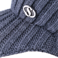 کلاه بافتنی سام مدل نقابدار داخل خز طرح مارک فلزی کد 527