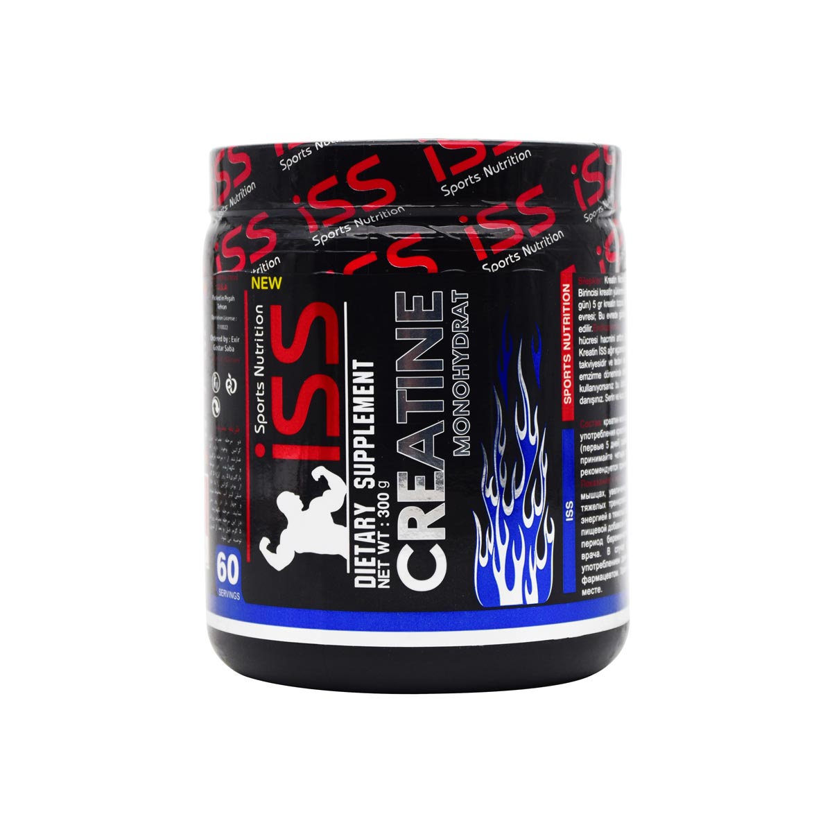 پودر کراتین مونوهیدرات آی اس اس - 300 گرم
