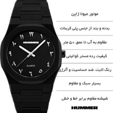 ساعت مچی عقربهای کوارتز مردانه هامر مدل پلی کربنات سبک رفرنس کد HM1108-C1
