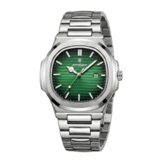 ساعت مچی عقربه‌ای کوارتز مردانه پوداگار مدل ناتیلوس اسپرت تک موتوره بند استیل دیت جاست قفل مخفی کد P1