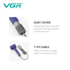 سشوار حرفه ای 1600 وات وی جی ار مدل v-445
