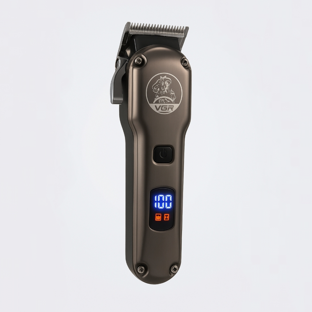 ماشین اصلاح موی سر و صورت شارژی وی جی ار مدل V-675 S3 مجموعه ۳ عددی