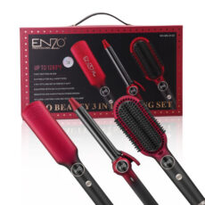 اتو و حالت‌دهنده‌ی مو انزو پروفیشینال مدل EN-3313 3in1 مجموعه 3 عددی