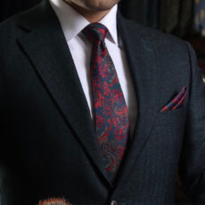 ست کراوات و دستمال جیب مردانه نسن مدل T172