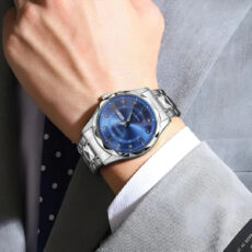 ست ساعت مچی عقربه‌ای کوارتز زنانه و مردانه مدل الماسی تک موتور دو تقویمه کد 03