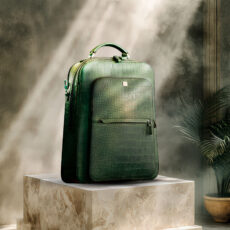 کوله پشتی چرم نیاوران مدل ژینا طرح سنگی