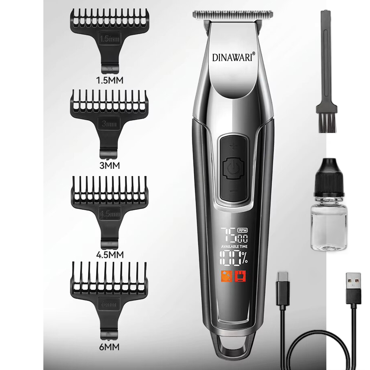 ماشین اصلاح موی سر و صورت شارژی دیناواری مدل D-166